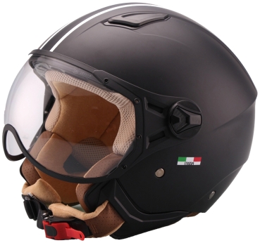 Preview: Helm VITO JET MODA - schwarz-matt